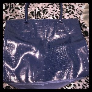 Faux croc tote